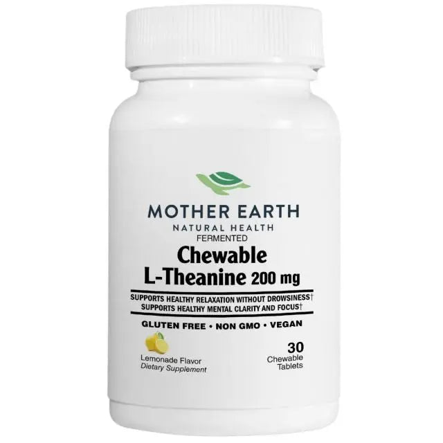 Mother Earth Supplements L-Theanine 200mg - Chewable Tablets My Store