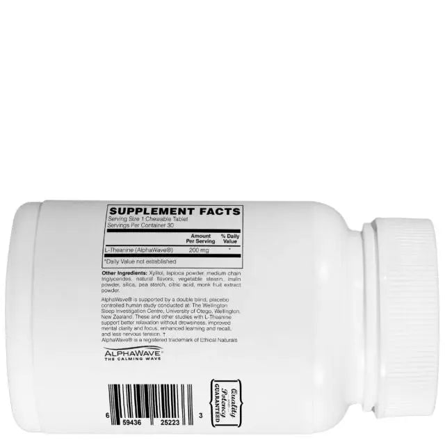 Mother Earth Supplements L-Theanine 200mg - Chewable Tablets My Store