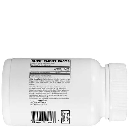 Mother Earth Supplements L-Theanine 200mg - Chewable Tablets My Store