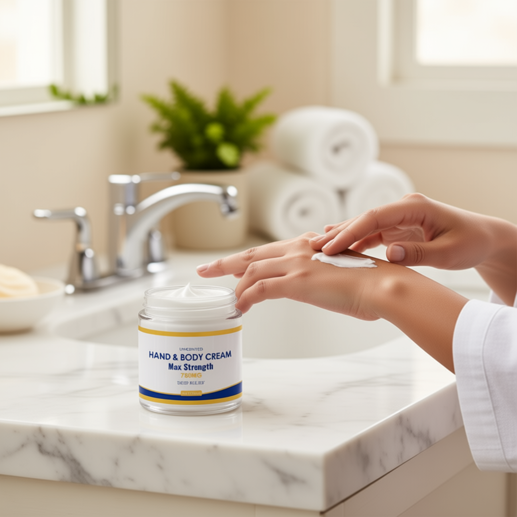 Huron Hemp™ Hand & Body Unscented CBD Cream - Max Strength - 4oz