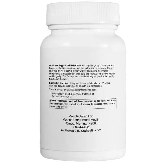 Mother Earth Supplements Liver Support & Detox - Capsules My Store
