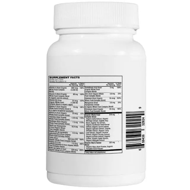 Mother Earth Supplements Organic Whole Food Men's Multi Vitamin - Tablets My Store
