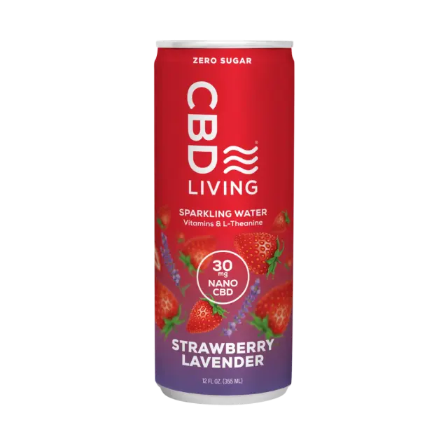 CBD Living Sparkling Water - Strawberry Lavender My Store