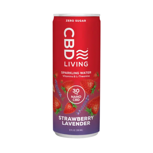 CBD Living Sparkling Water - Strawberry Lavender My Store