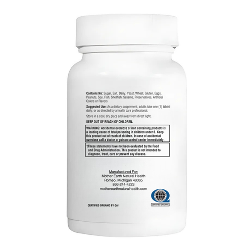 Mother Earth Supplements Organic Once Daily Men's Multivitamin 30ct Mother Earth Natural Health