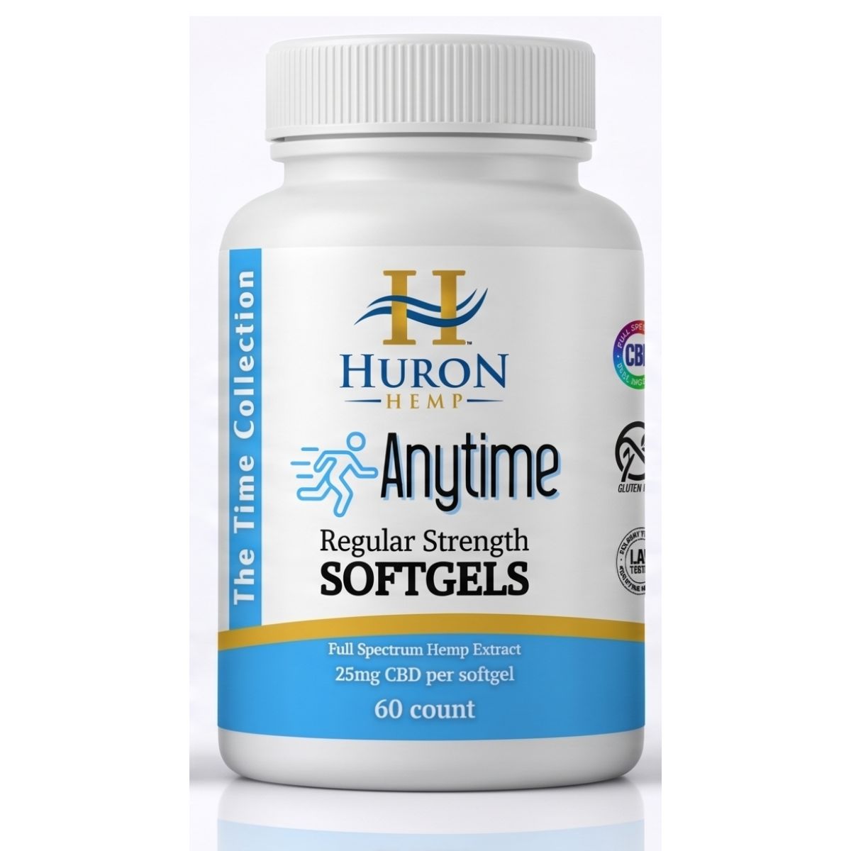 Huron Hemp Regular Strength Anytime Softgels - 25mg FSO 60ct