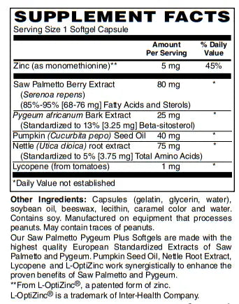 Mother Earth Supplements Saw Palmetto & Pygeum Plus - Softgels My Store