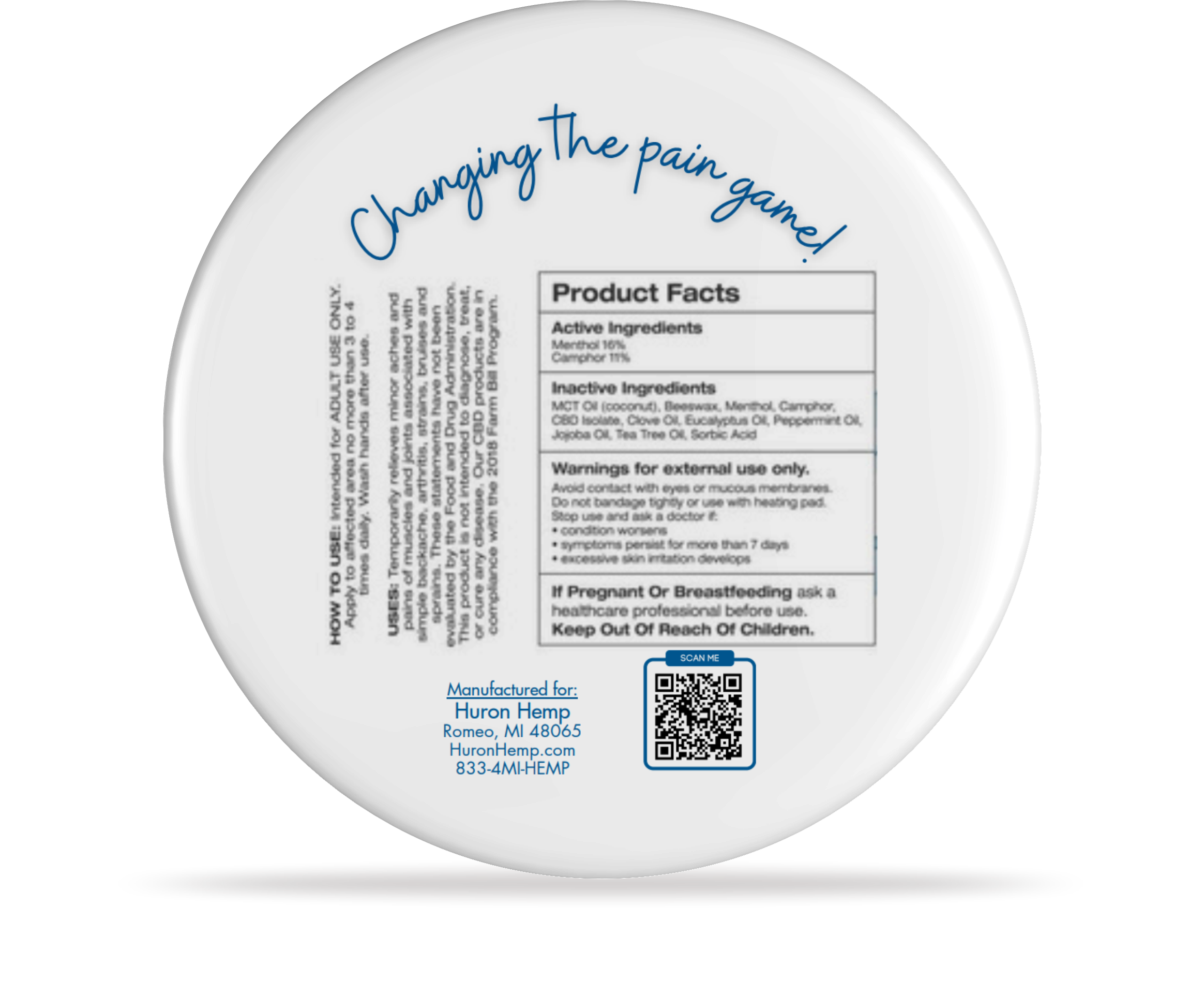 Huron Hemp™ Deep Freeze CBD Pain Relief Ointment - 1oz