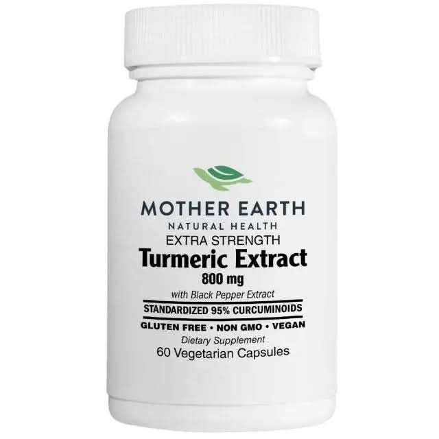 Turmeric Earth Mother Earth Supplements Turmeric Extract Extra Strength 800mg ...