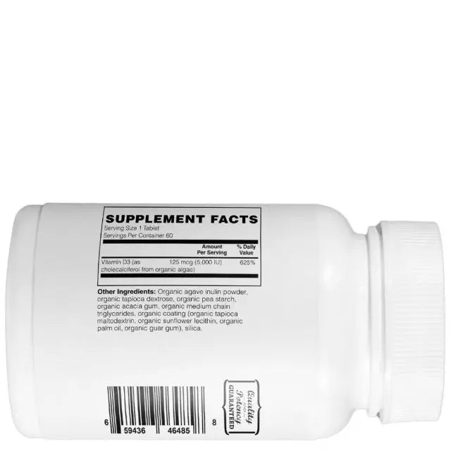 Mother Earth Supplements Organic Whole Food Vitamin D3 125mcg, 5000iu - Tablets My Store