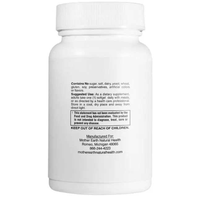 Mother Earth Supplements Vitamin D3 125mcg, 5000iu - Softgels My Store