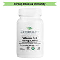 Mother Earth Supplements Organic Whole Food Vitamin D3 125mcg, 5000iu - Tablets My Store