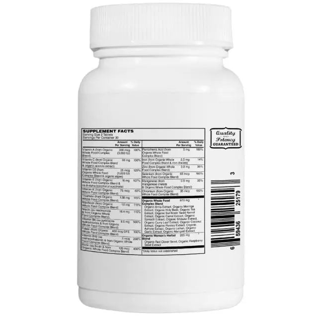 Mother Earth Supplements Organic Whole Food Women's Multi Vitamin - Tablets My Store