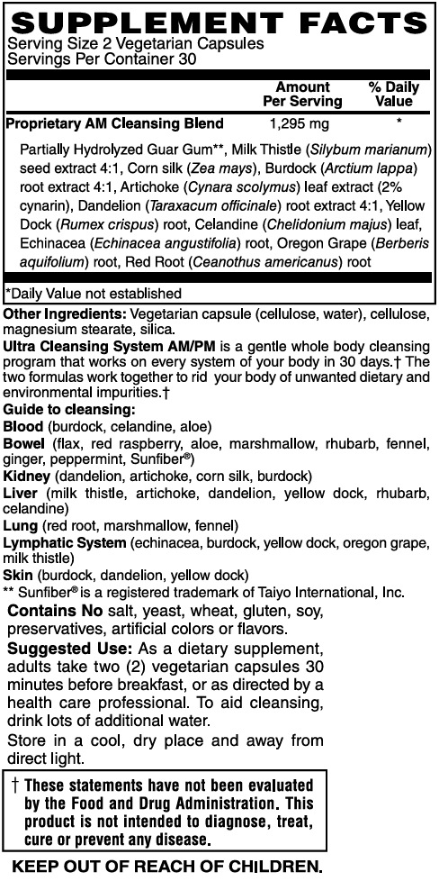 Mother Earth Supplements - Ultra Cleansing System AM/PM Kit