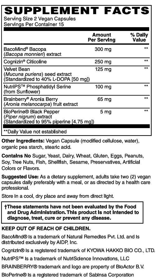 Mother Earth Supplements Advanced Brain Support 30ct