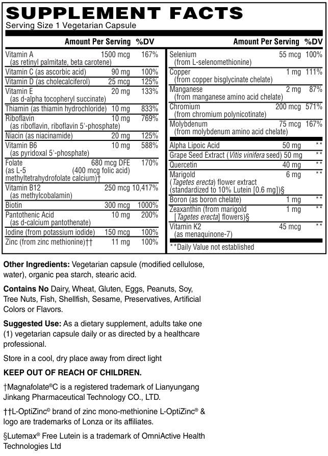 Mother Earth Supplements Coenzymated Once Daily Multivitamin - Capsules