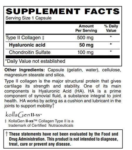 Mother Earth Supplements Hyaluronic Acid 50mg - Capsules My Store