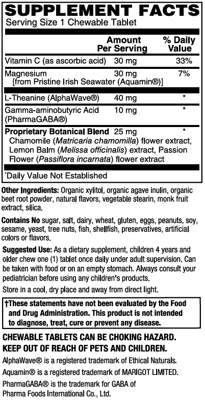 Mother Earth KIDS Kid's Calm - Chewable Mixed Berry Tablets