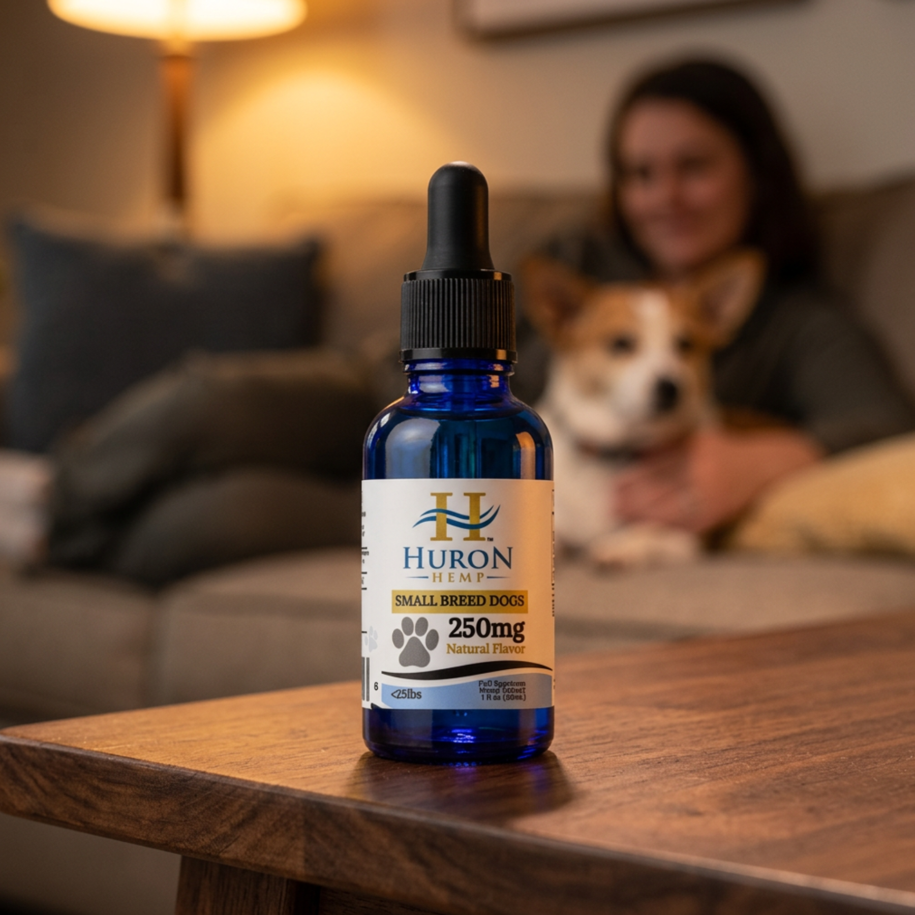 Huron Hemp™ Full Spectrum CBD Oil Tincture for Dogs - Small Breeds Under 25 lbs.