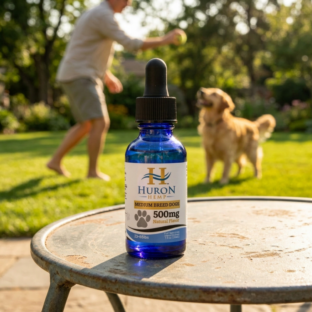 Huron Hemp™ Full Spectrum CBD Oil Tincture for Dogs - Medium Breeds 25-65 lbs.
