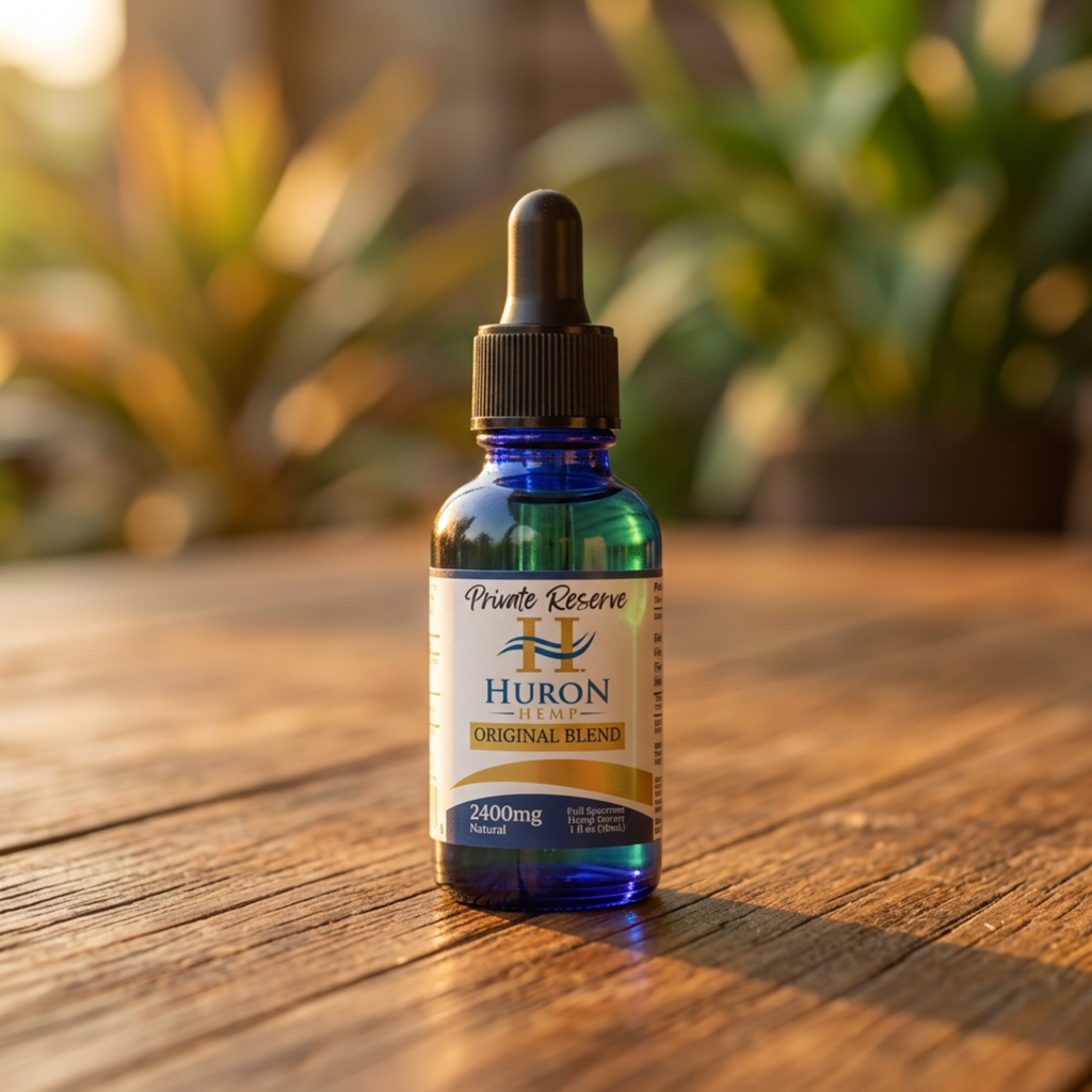 Huron Hemp™ Private Reserve - Full Spectrum CBD Oil 2400mg Strength - Natural Flavor