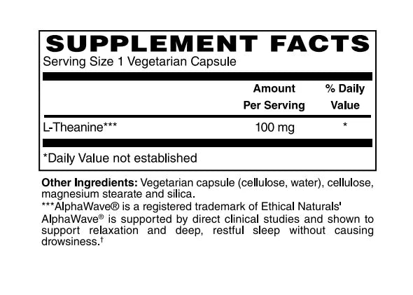 Mother Earth Supplements L-Theanine 100mg - Capsules My Store