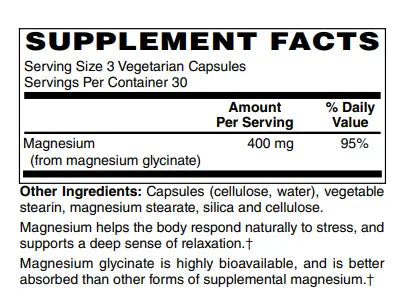 Mother Earth Supplements Magnesium Glycinate - Capsules My Store