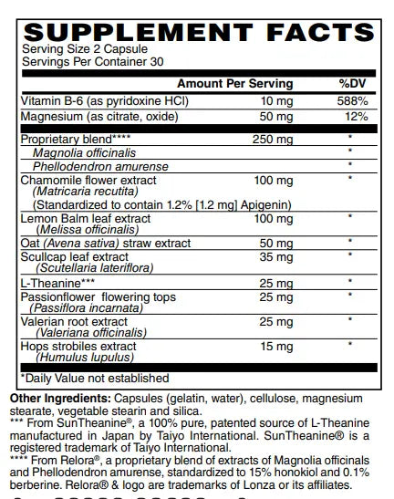 Mother Earth Supplements Relaxation Support - Capsules My Store