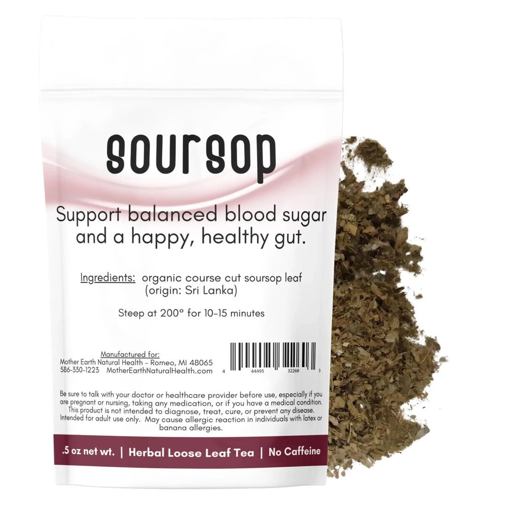 Mother Earth Tea – Soursop Tea Loose Leaf Coarse Cut 0.5oz Mother Earth Natural Health