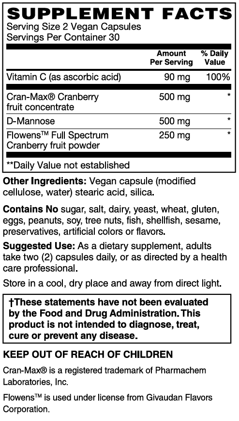 Mother Earth Supplements Advanced Urinary Care 60ct