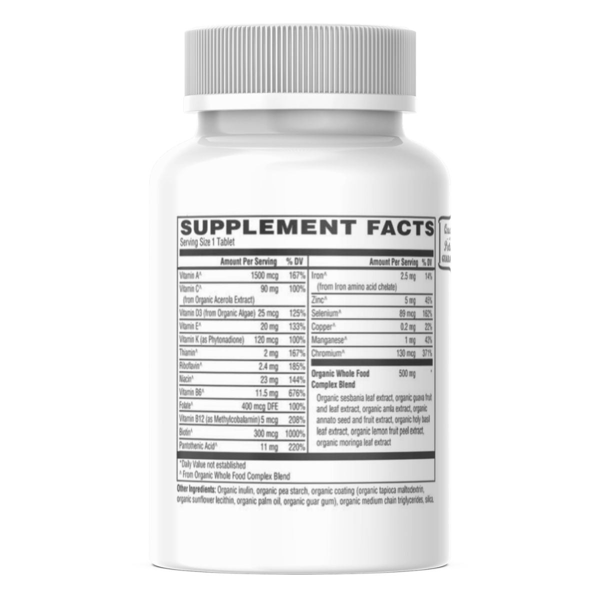 Mother Earth Supplements Organic Once Daily Women's Multivitamin - Tablets