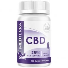 Medterra - CBD Isolate Capsules - 25mg CBD per capsule - 0% THC