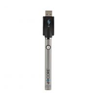 4Score Vape Pen Battery Pack with USB Charger - Matte Silver