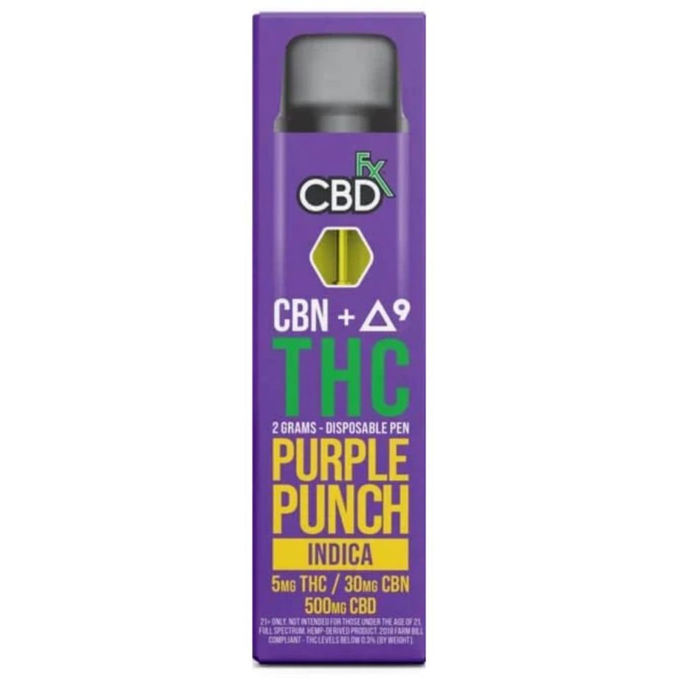 lekken Darmen doe niet CBDFx - CBD Vape Pen - Purple Punch - Indica CBD / THC / CBN
