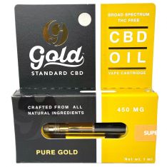 Gold Standard - CBD Vape Cartridge - 450mg Strength - Super Lemon Haze