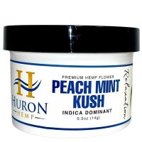 Huron Hemp - CBD Flower - Peach Mint Kush 0.5oz - Relaxing Effects