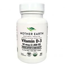 Mother Earth's Organic Whole Food Vitamin D3 - 2000iu