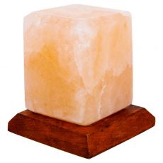 Himalayan Salt Lamp - Carved - Cube / Square