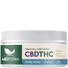 Medterra - Full Spectrum CBD + THC Gummies - Deep Sleep - 25mg CBD per serving + Melatonin