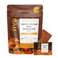 five™ CBD - Buzz - Toffee Crunch Milk Chocolate Squares - 50mg CBD / 5mg THC per square