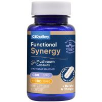 CBDistillery - Functional Synergy Unwind Mushroom Capsules – 5mg CBN + 15mg CBD / 30 count