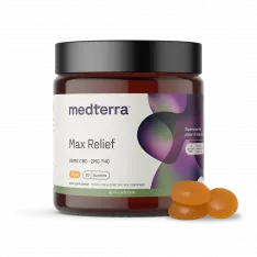 Medterra - Full Spectrum CBD + THC Gummies - Max Relief - 25mg CBD per serving