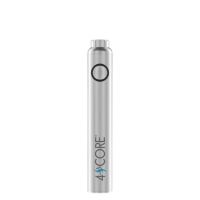 4Score 650mAh Dual Charge Vape Pen Battery - Silver