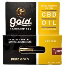 Gold Standard - CBD Vape Cartridge - 225mg Strength - Peppermint Bark