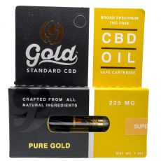 Gold Standard - CBD Vape Cartridge - 225mg Strength - Super Lemon Haze