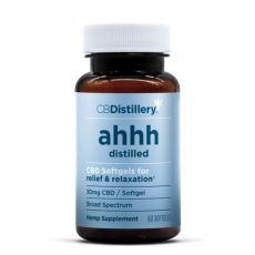 CBDistillery - Ahhh Broad Spectrum CBD Softgels - 30mg CBD each / 60 Count