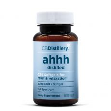 CBDistillery - Ahhh Full Spectrum CBD Softgels - 30mg CBD each / 60 Count