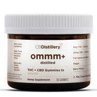 CBDistillery - Ommm+ Unwind Synergy+ CBD & THC 5:1 Gummies – 25mg CBD + 5mg THC / 30 count