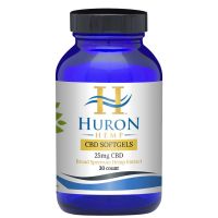 Huron Hemp - Broad Spectrum CBD 25mg Capsules - 30 Count