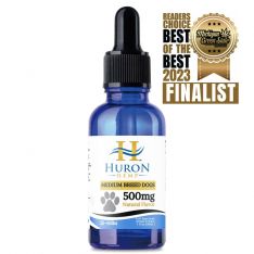 Huron Hemp - CBD Oil Tincture for Medium Breed Dogs - 500mg